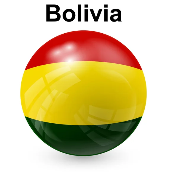 Drapeau à bille bolivia — Image vectorielle