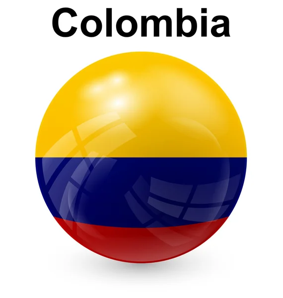 Colombia bollen flagga — Stock vektor