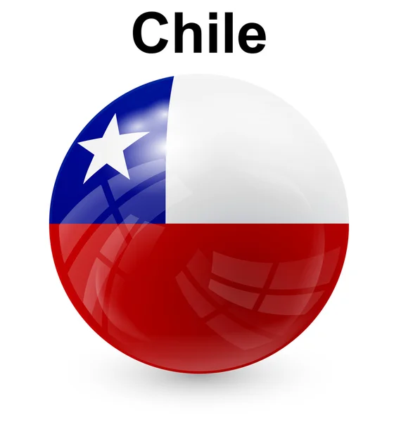 Bandera de bola de chile — Vector de stock