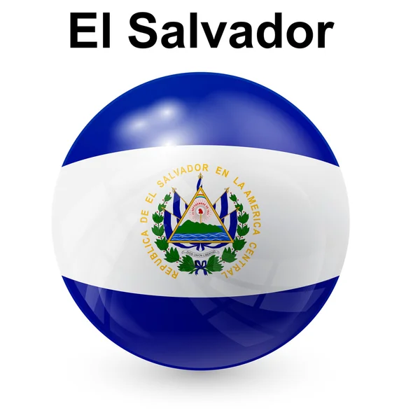 El salvador bandera de la bola — Archivo Imágenes Vectoriales