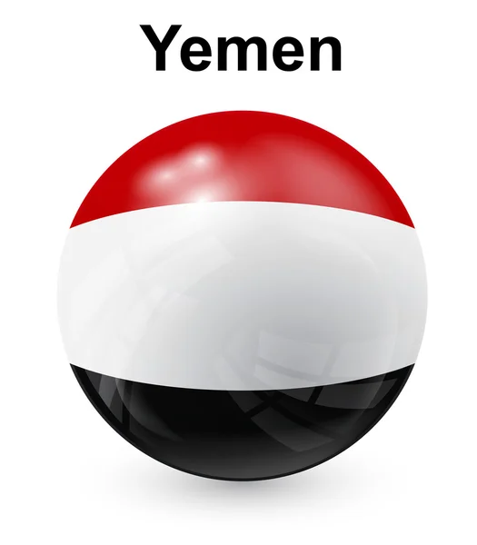 Yemen resmi devlet bayrağı — Stok Vektör