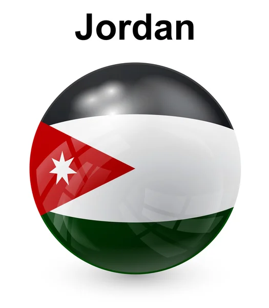 Officiële vlag van Jordanië — Stockvector