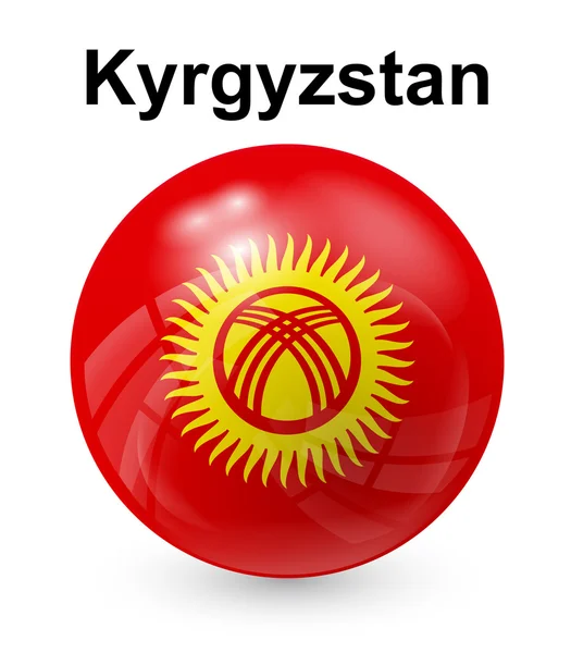 Kyrgyzstán oficiální státní vlajka — Stockový vektor