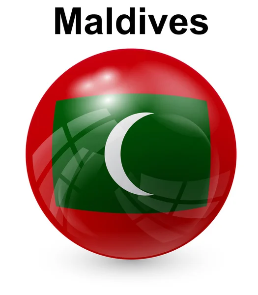Malediven offizielle Staatsflagge — Stockvektor