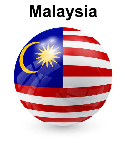 Bandera oficial del estado de Malasia — Vector de stock