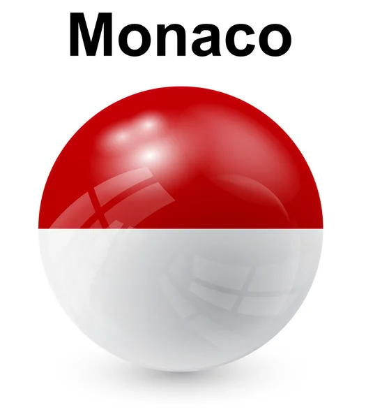 Monaco bandiera ufficiale di stato — Vettoriale Stock