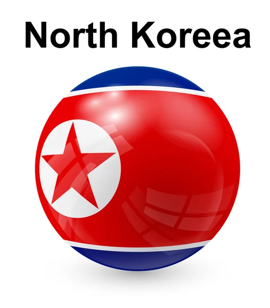 Nordkorea offizielle Staatsflagge — Stockvektor