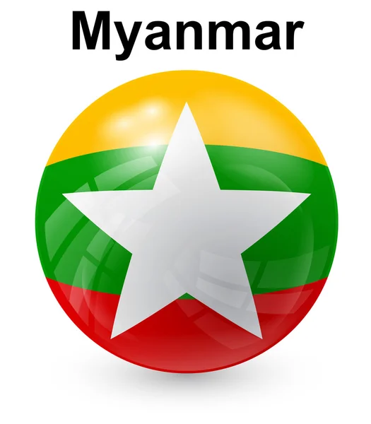 Myanmar offizielle Staatsflagge — Stockvektor