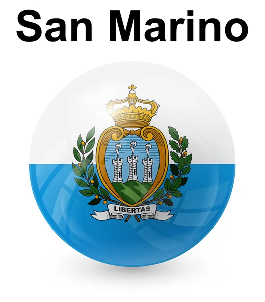 San Marinó-i hivatalos állami zászló — Stock Vector