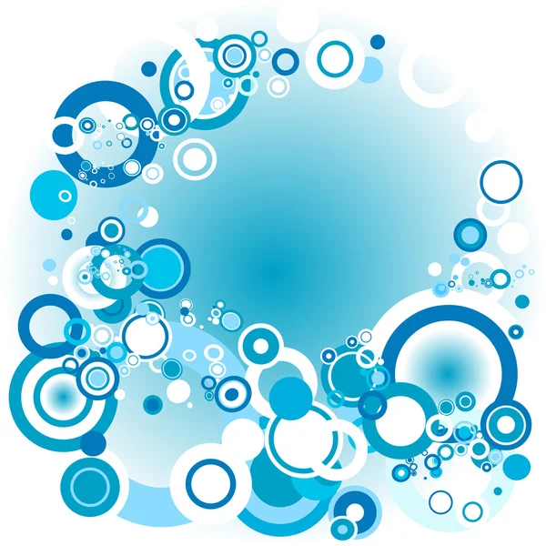 Modré retro kruhy — Stockový vektor