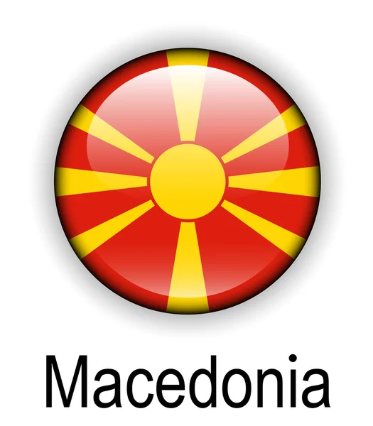 Oficiální státní vlajka Makedonie — Stockový vektor