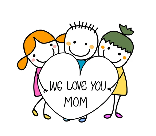 We love you mom Vector Art Stock Images | Depositphotos