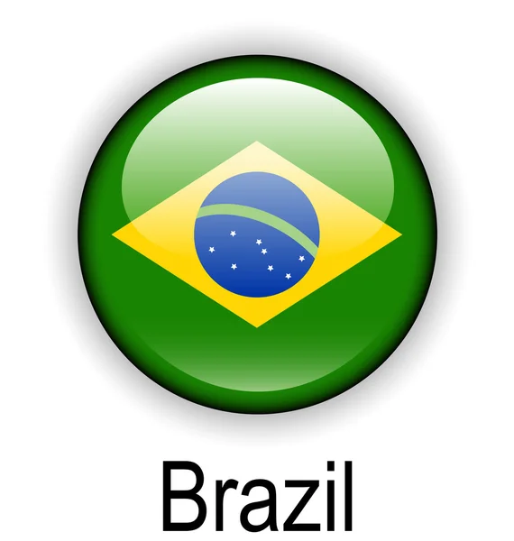 Flaga Brazylii piłka — Wektor stockowy