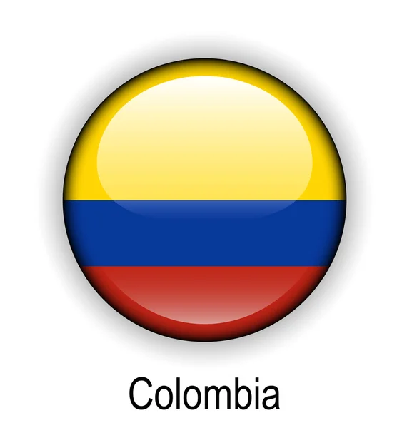 Colombia bollen flagga — Stock vektor