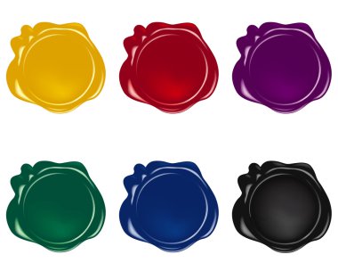 vektör mum mühür koleksiyonu