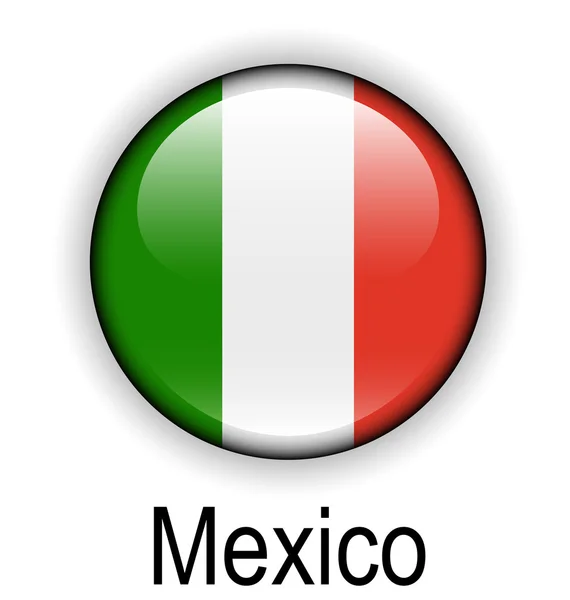 Mexiko bollen flagga — Stock vektor