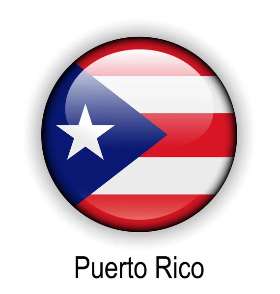 Porto Riko topu bayrak — Stok Vektör
