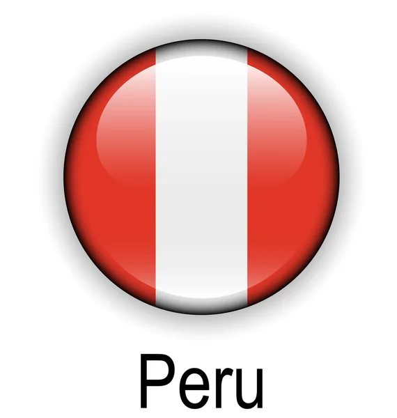 Peru bollen flagga — Stock vektor