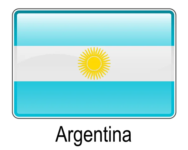 Σημαία της Αργεντινής κουμπί — Διανυσματικό Αρχείο