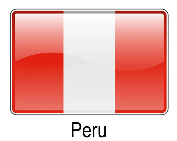 Peru bollen flagga — Stock vektor