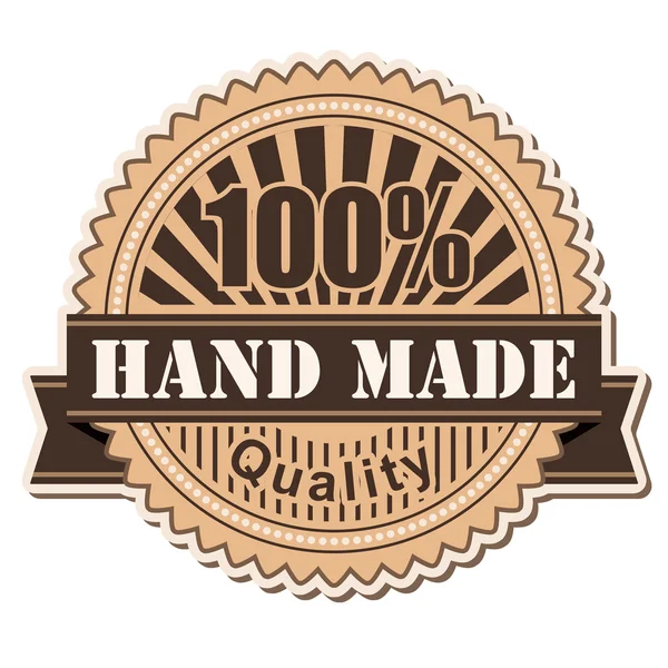 Label Hand Made — Stock Vector