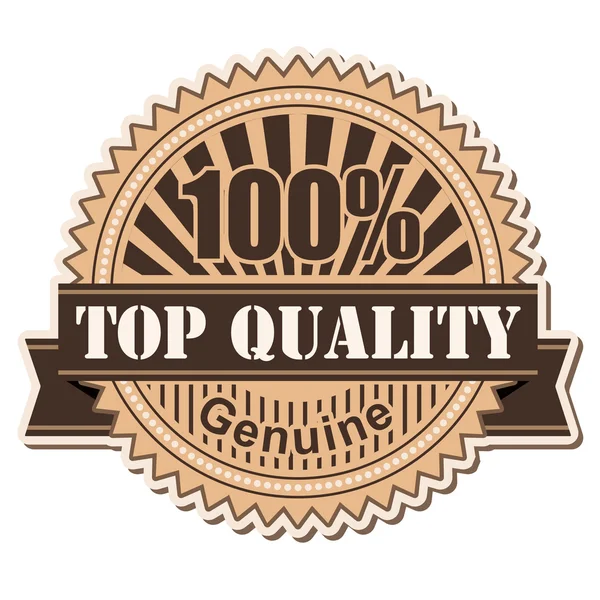 Label Top Quality — Stock Vector