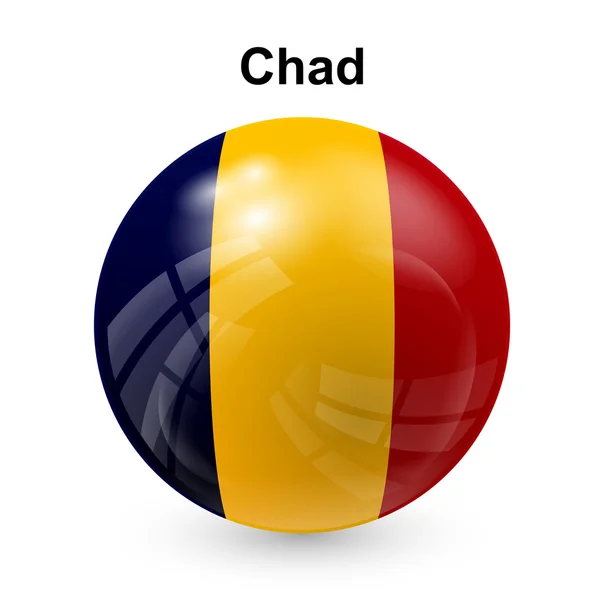 Tchads flagga — Stock vektor