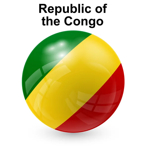 Kongo Cumhuriyeti Bayrağı — Stok Vektör