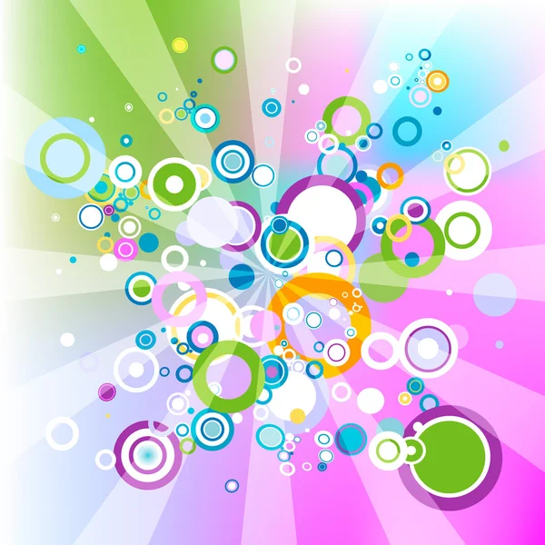 Abstract kleurrijke achtergrond met cirkels — Stockvector