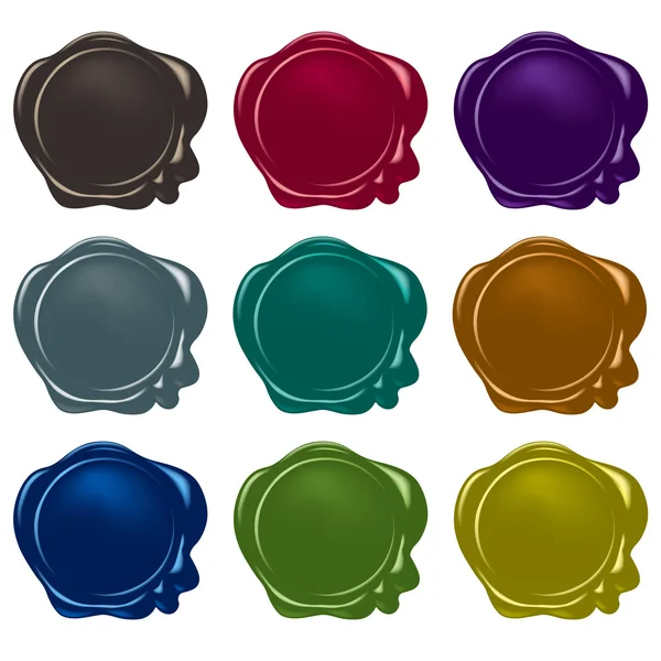 vektör mum mühür koleksiyonu