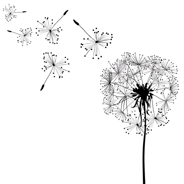 Dandelion in wind