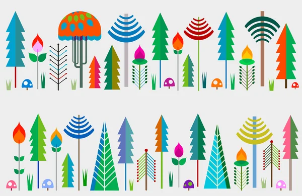 Fronteras forestales — Vector de stock