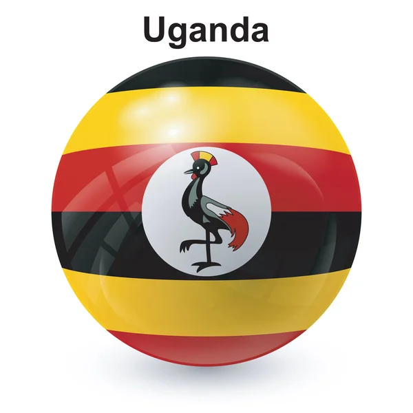 Flagge des Staates Uganda — Stockvektor