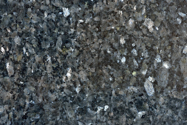 натуральный узор из гранита серого цвета полированного минерала ломтика. Сверхвысокое разрешение. "GRANITE Blue Pearl". Текстура и фон