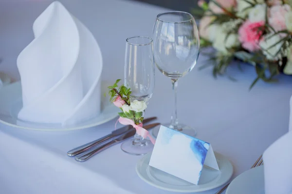 Banquete de casamento, pequeno restaurante em estilo Marítimo — Fotografia de Stock