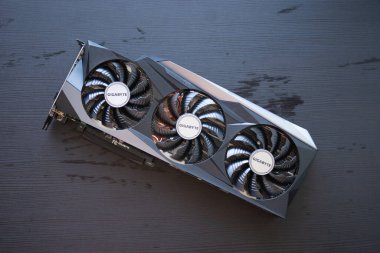 SAINT PETERSBURG, RUSSIA - 3 Temmuz 2021: GeForce RTX 3080 Ti