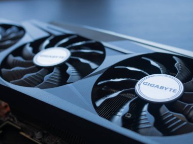 SAINT PETERSBURG, RUSSIA - 3 Temmuz 2021: GeForce RTX 3080 Ti