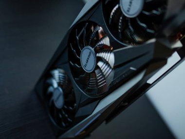 SAINT PETERSBURG, RUSSIA - 3 Temmuz 2021: GeForce RTX 3080 Ti