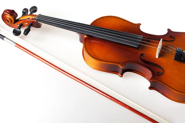 Violin and bow — Stock Photo, Image