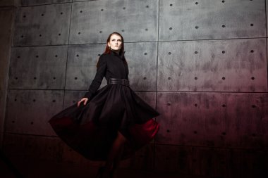 Kat, Ho'ya Studio poz zarif genç kadın