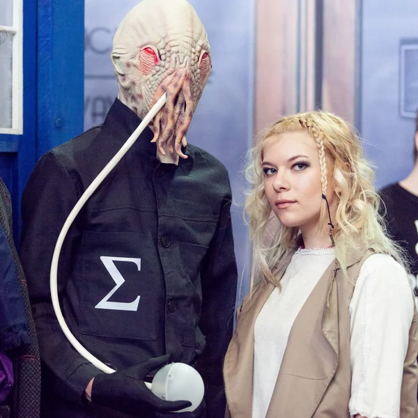 Petrohrad, Rusko - 17 května 2015: Cosplay Festival skupina cosplayers televizní pořady, Doctor Who — Stock fotografie