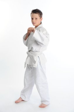 Genç karate çocuk