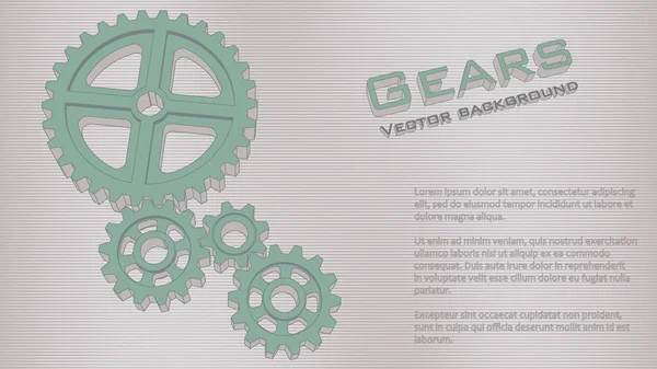 Gears Background Engineering Vector Illustration Abstract Background Technical Site Page — Stock Vector