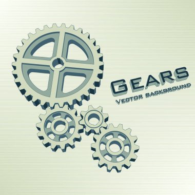 Vites 3 boyutlu yeşil arka plan. Mühendislik vektör çizimi. Teknik site sayfası için soyut arkaplan: destek, mühendislik, geliştirme, diğer. Düzenlenebilir vuruşlar.