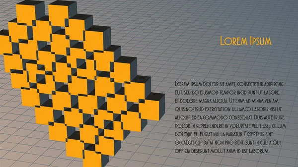 Fundo Cubos Interseção Grade Coordenadas Relação Aspecto Ilustração Vetorial Espaço —  Vetores de Stock