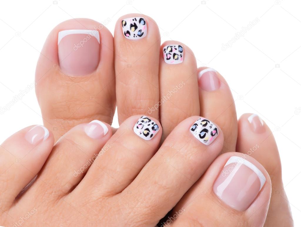 Legs With Beautiful French Manicure Stock Photo Image By C Valuavitaly 90847218