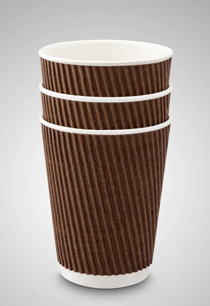 Біла паперова чашка для кави та чаю — стокове фото