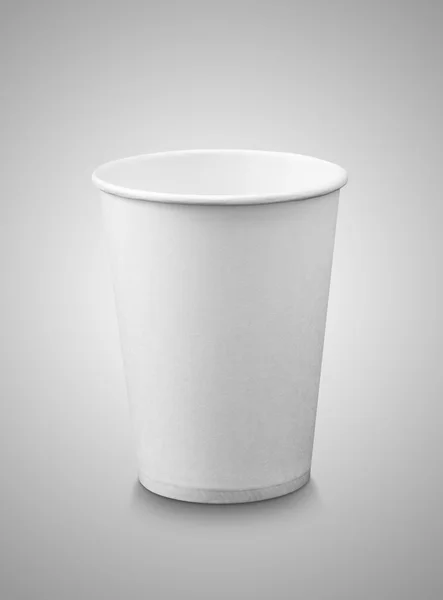 Tasse en papier blanc pour café et thé — Photo