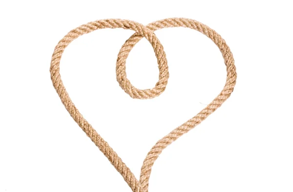 Halat şeklinde kalp simgesi — Stok fotoğraf