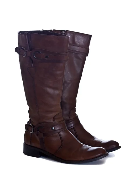 Brown boots isolated Royalty Free Stock Images